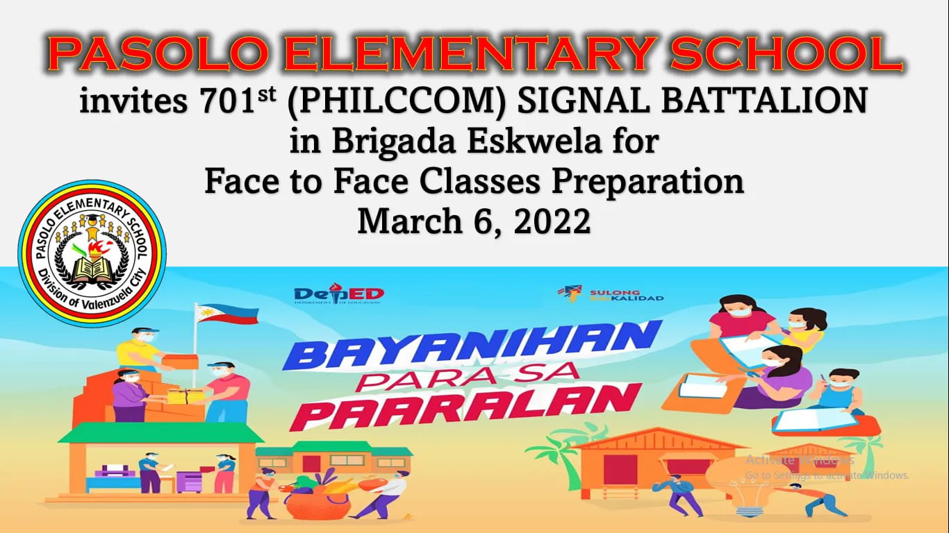 Brigada Eskwela For Face To Face Classes Preparation